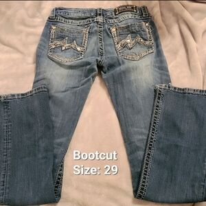 Miss Me Blue Bootcut Jeans